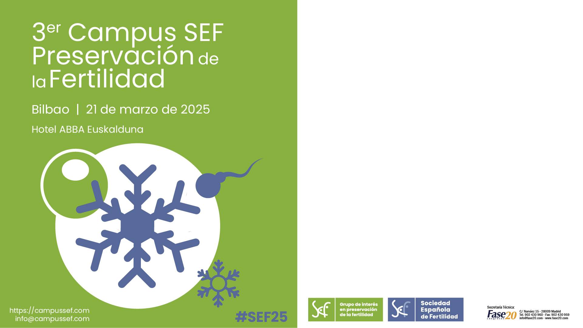 3ER CAMPUS SEF PRESERVACIÓN DE LA FERTILIDAD BILBAO 2025 - Portada